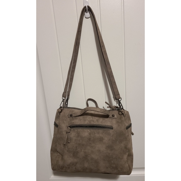 Studded handbag purse gray brown Emery Rose - Picture 3 of 11